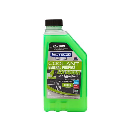 Radiator Coolant TECTALOY 60 PLUS GREEN | 100% Corrosion Protection | Pre-Mixed Formula | 1L by CW Brands
