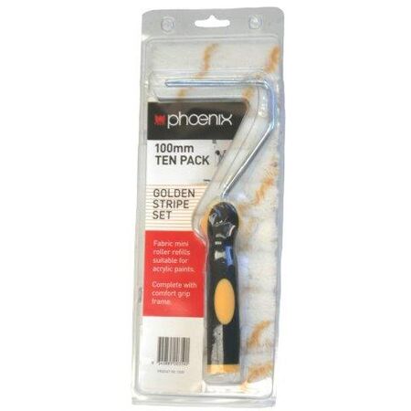 Mini Paint Roller Covers 100mm | 10 Pack with Handle | High-Quality Material & Compatible with Standard Frames by CW Brands