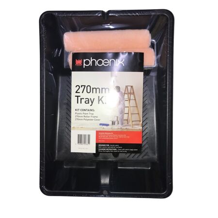 Paint Tray Kit 270mm | Includes Roller Frame & Polyester Cover | Ideal for Small to Medium Tasks by CW Brands
