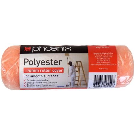 Polyester Paint Roller Cover 75mm | High Durability | Compatible with Standard Frames by CW Brands