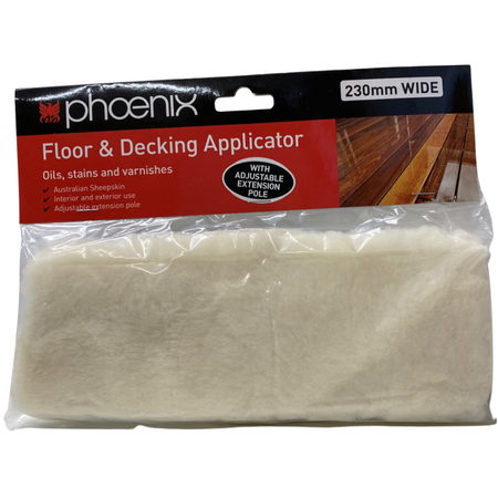Decking Applicator Kit | Sheepskin Cover & Pole Applicator | Compatible with Standard Roller Frames by CW Brands