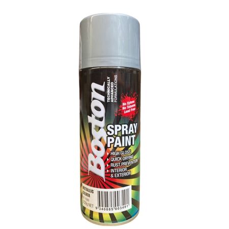 Metallic Silver Spray Paint 250gm | Quick Drying & Rust Prevention | Interior & Exterior Use by CW Brands