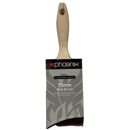 Wall Paint Brush 75mm | Nylon Polyester Blend | Stiff Filaments & Stainless Steel Ferrule | CW Brands