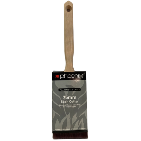 Sash Cutter Brush 75mm | Nylon Polyester Filament | Stainless Steel Ferrule & Pins | Durable Design by CW Brands