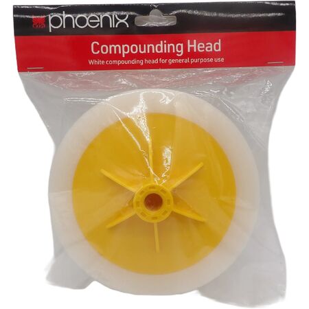 Compounding Head 150mm | Medium Cutting | Firm Foam for Polishing | White by CW Brands