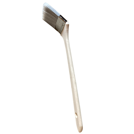 Radiator Brush 75mm | Offset Timber Handle | Stainless Steel Ferrule | Tapered Synthetic Filament by CW Brands