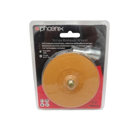 Stripe Removal Wheel 90mm | Durable Composite | Safe for Automotive Paints | Efficient Adhesive Removal by CW Brands