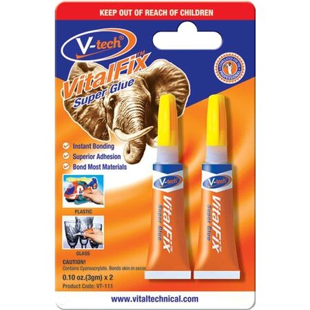 Super Glue Twin Pack | 3g Tubes | Fast-Acting & Quick-Drying | Precision Applicator by CW Brands