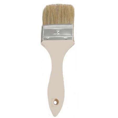 Economy White Bristle Brush 75mm | Wooden Handle | Cost-Effective for Adhesive Application & Fibreglassing by CW Brands