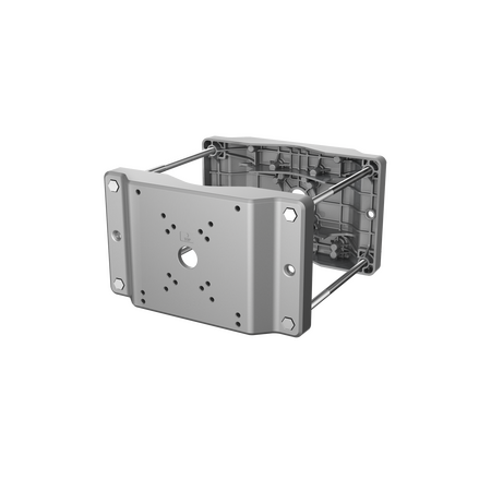 Pole Mount Bracket for Surveillance Cameras | Heavy-Duty Aluminum & Stainless Steel | Two-Sided Installation | Grey by Dahua Technology