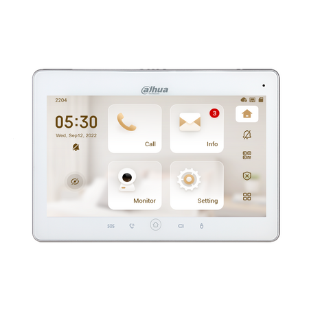 10" Touch Screen Indoor Monitor | Ethernet & Wi-Fi Connectivity | Video Intercom System by Dahua Technology