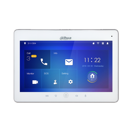 10" Touch Screen Indoor Monitor | Ethernet & Wi-Fi Connectivity | Video Intercom System by Dahua Technology