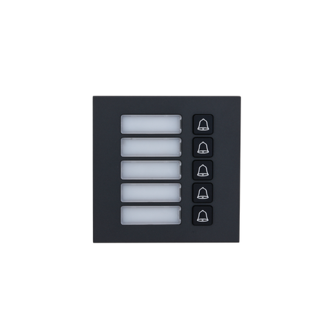 IP Apartment Intercom 5 Button Module | Easy Visitor Selection | Black Design | Compatible with Dahua Pro Series by Dahua