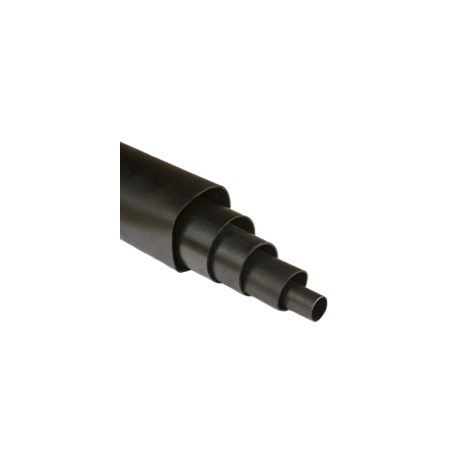 Glue Lined Thinwall Tubing | 3:1 Shrink Ratio | UV Stabilised & Flame Retardant | 1.2m | Black by United Manufacturers Australia