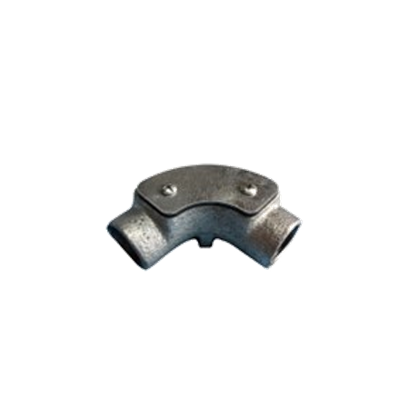 Conduit Fitting Inspection Elbow | Galvanized Steel & 316 Stainless Steel | Push On Locfit Design | 32mm by United Manufacturers Australia