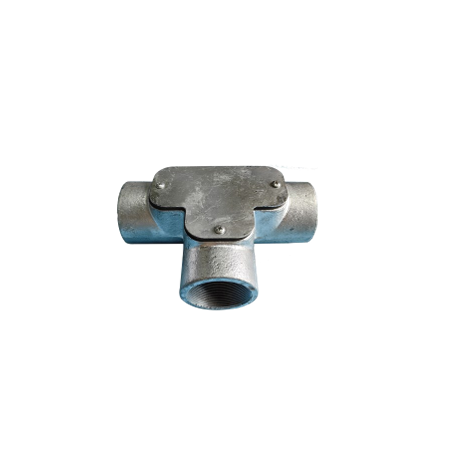 Conduit Fitting Inspection Tee | Galvanized & Stainless Steel | Push On Locfit Design | 32mm by United Manufacturers Australia