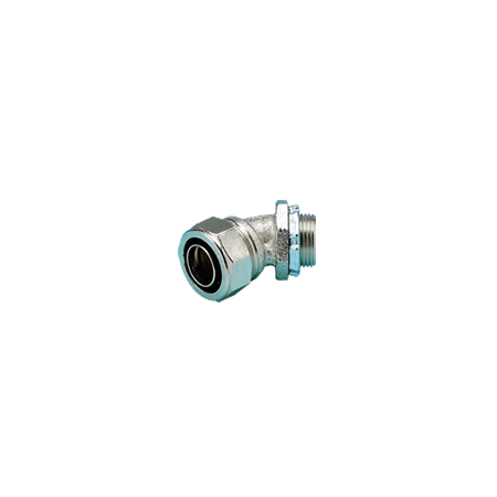 Liquid Tight Connector 45 Degree 40mm | IP66 Waterproof | Nickel Plated Steel & Flexible Design by United Manufacturers Australia