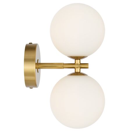 FELTON 2 LIGHT WALL LIGHT ANTIQUE GOLD