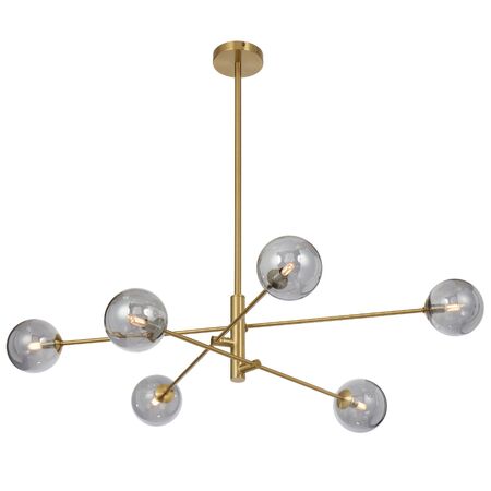 GASTON 6 LIGHT PENDANT ANTIQUE GOLD