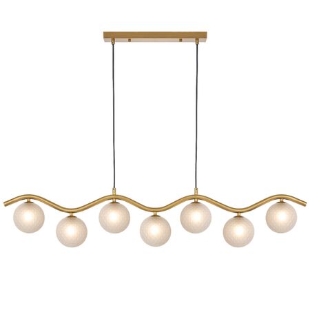 ORTON 7 LIGHT PENDANT ANTIQUE GOLD