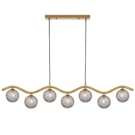 ORTON 7 LIGHT PENDANT ANTIQUE GOLD