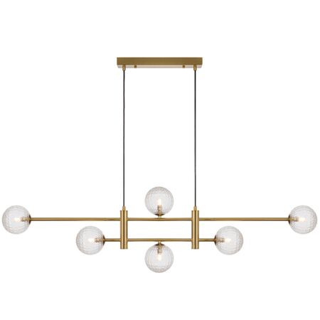 TYSON 6 LIGHT PENDANT ANTIQUE GOLD