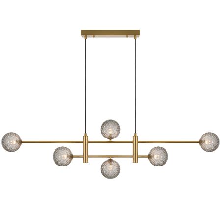TYSON 6 LIGHT PENDANT ANTIQUE GOLD