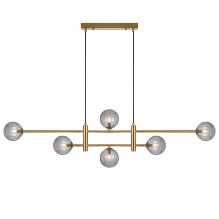 TYSON 6 LIGHT PENDANT ANTIQUE GOLD