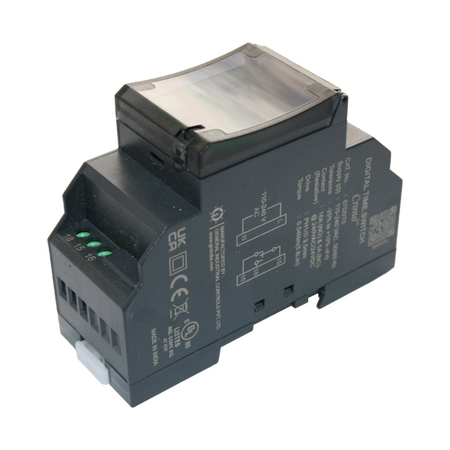 Crono Digital Daily/Weekly Time Clock, 110-240 VAC, 1 C/O