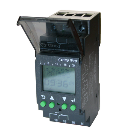 Crono Pro Digital Daily/Weekly/Yearly Time Clock, 110-240 VAC, 2 C/O