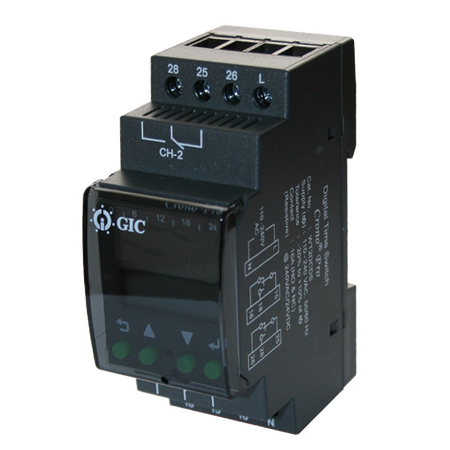 Crono Pro Digital Daily/Weekly/Yearly Time Clock, 110-240 VAC, 2 C/O