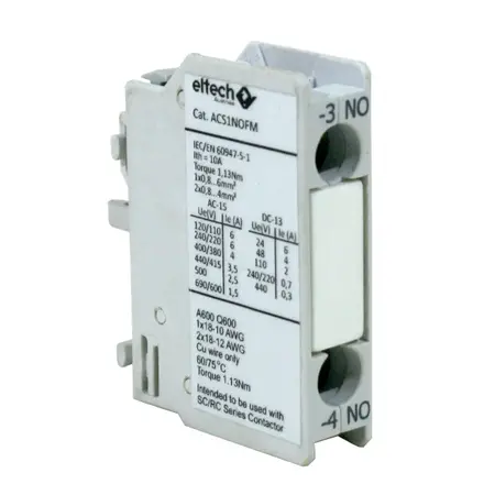 Auxiliary Contact – Standard 1 x NO – Front Mount