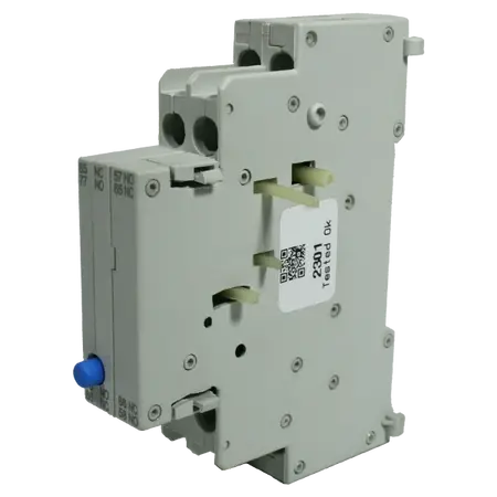 MPCB Left Side Mounted Trip Indicating Aux Contacts O.L – 1NO + 1NC and S.C – 1NO + 1NC