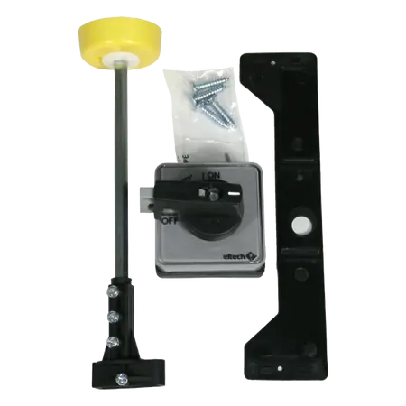 MPCB Extension Handle Kit, Black/Grey Lockable, 150mm Shaft