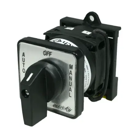 Cam Switch DIN Mount 3 Position Changeover (AUTO, OFF, MANUAL) Maintained