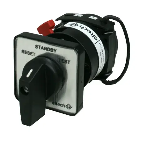Cam Switch Door Mount 3 Position Changeover (RESET, STANDBY, TEST) Spring Return