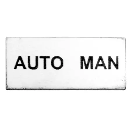 2 Position Engraved Legend Plate (AUTO/MAN)