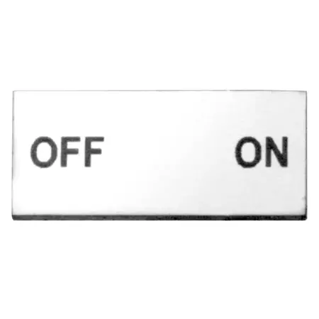 2 Position Engraved Legend Plate (OFF/ON)