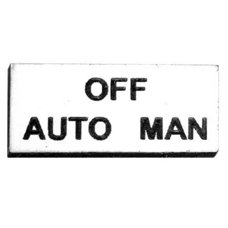AUTO OFF MAN – Engraved Legend Plate for Selector Switch