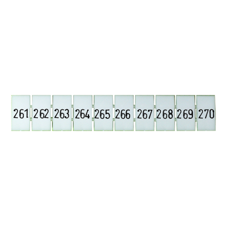 Terminal Marker Strip 261-270 To Suit 2.5mm