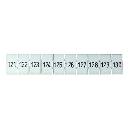 Terminal Marker Strip 121-130 To Suit 4.0mm