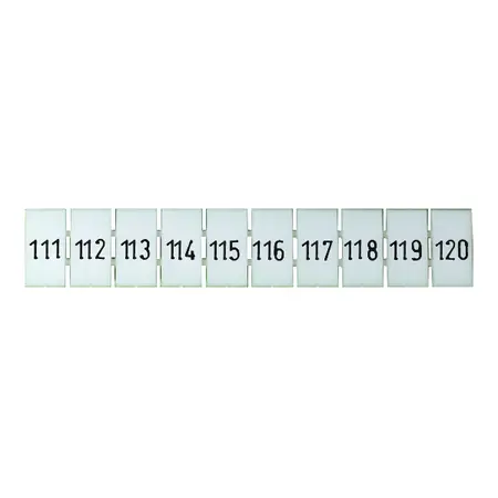 Terminal Marker Strip 111-120 To Suit 4.0mm