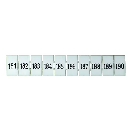 Terminal Marker Strip 181-190 To Suit 4.0mm