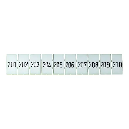 Terminal Marker Strip 201-210 To Suit 4.0mm