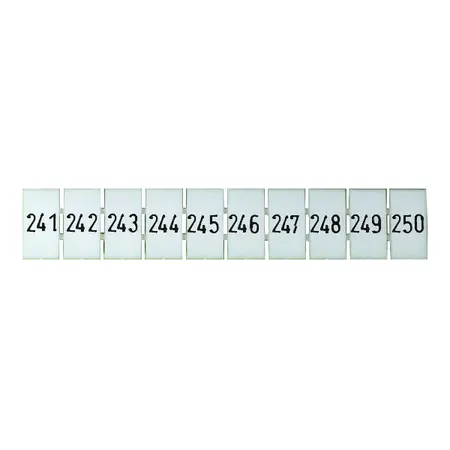 Terminal Marker Strip 241-250 To Suit 4.0mm