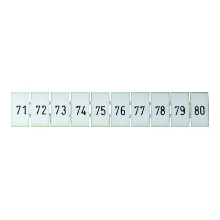 Terminal Marker Strip 71-80 To Suit 4.0mm