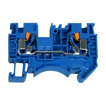 DS Series Spring Clamp Terminal – Top Entry – 2 Way 4.0mm – Blue