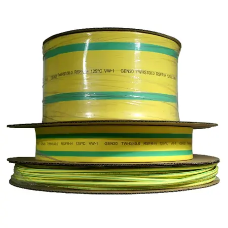 Thin Walled Heatshrink Roll 100mm Earth