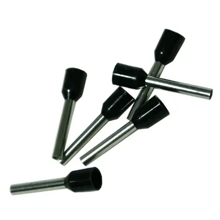 Single Cord End Ferrule 1.5mm x 10mm Black