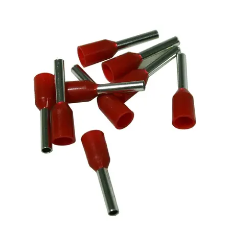 Single Cord End Ferrule 1.0mm x 8mm Red